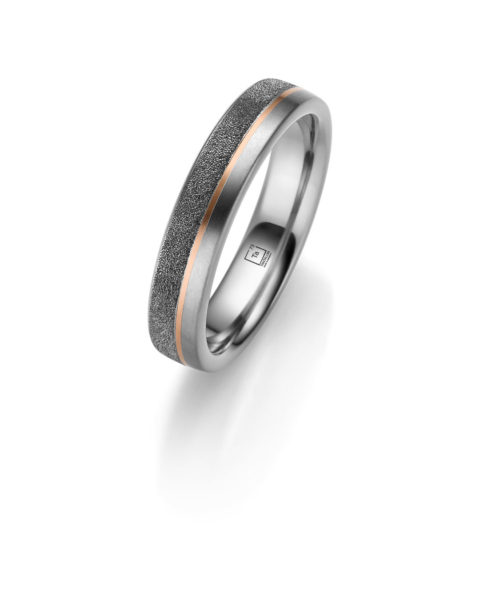 Ring Tantal Gold Betonoptik TA08 aus Tantal in hochwertiger Handarbeit gefertigt