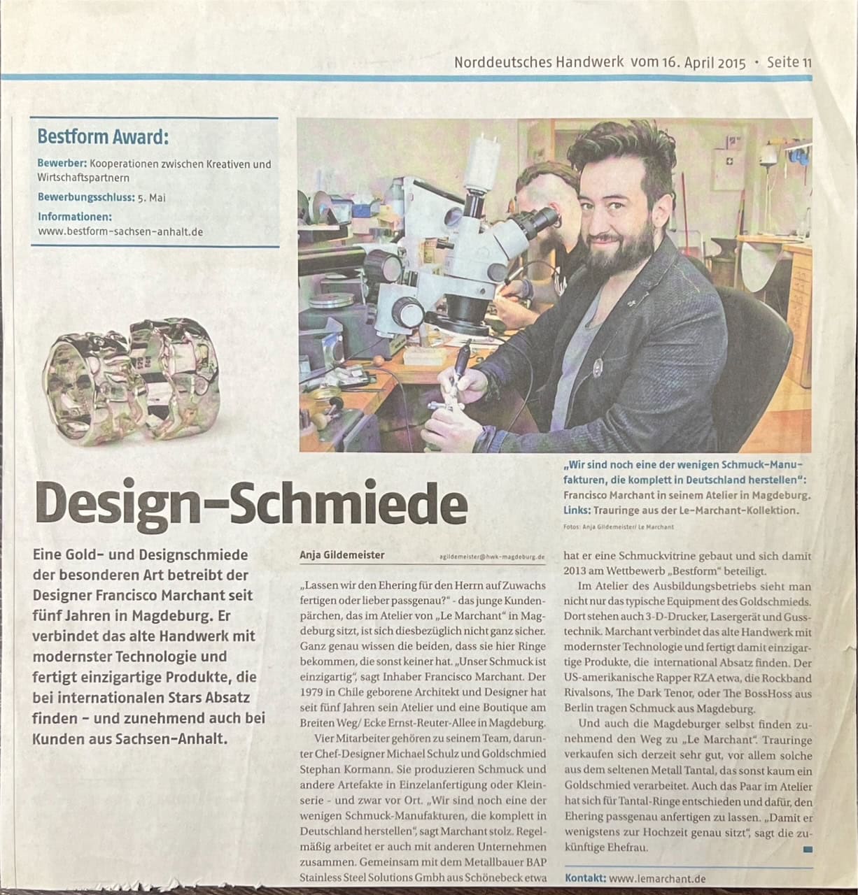 designschmiede_lemarchant_bestformaward Pressebild_Designschmiede_Bestform_award