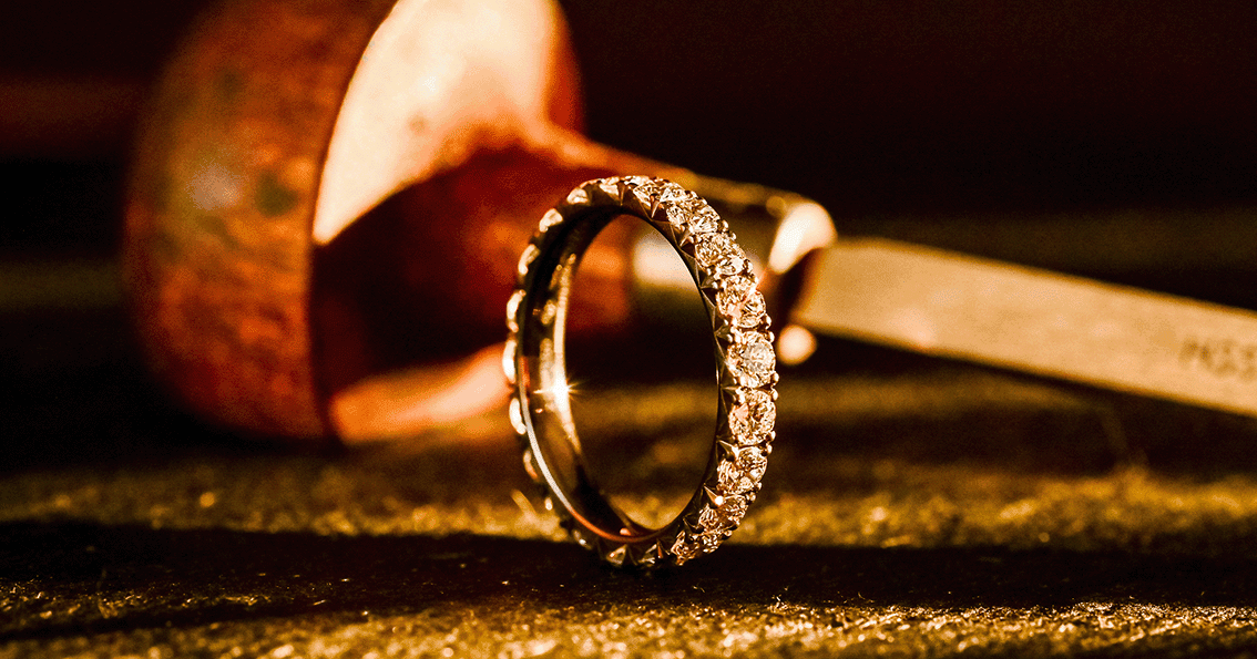 Memoireringe-tantalum-trauringe Memoirering aus 999 Tantal mit 3mm großen Diamanten